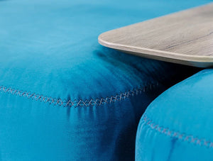 Flord Modular Soft Seating In Bright Blue Cross Stitching