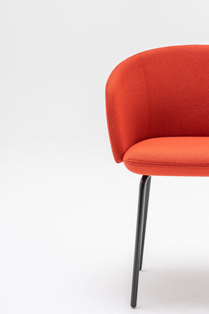 Grace Office Chair with Four Metal Legs Detail