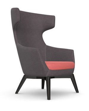 Ikon Lounge Chair Wooden 4 Leg Frame 4