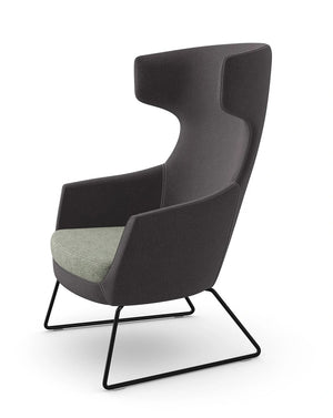Ikon Lounge Chair With Skid Frame Base 3