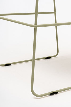 Lena Low Backrest Stool with Sled Base Detail 5