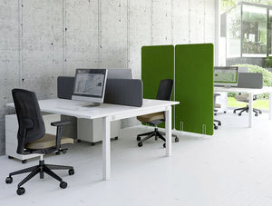 Mdd Acoustic Freestanding Screens Grey And Green Desk Dividers