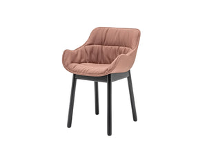 MDD Baltic Soft Duo Shell Armchair with Wooden Base