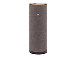 Mutedesign Tower Freestanding Cylinder Acoustic Column With Wireless Phone Charger In Grey