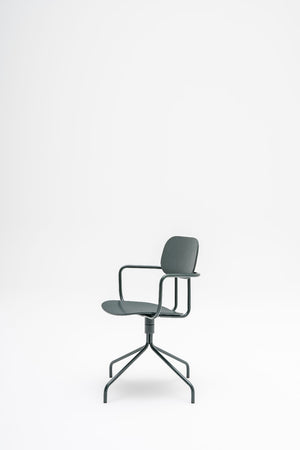 New School Chair Low Back with Arms and 4 Spoke Base 2