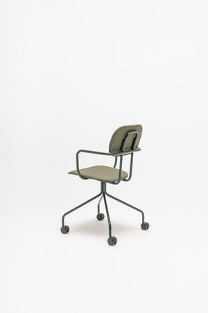 New School Low Back Chair with 4 Star Base on Castors 2