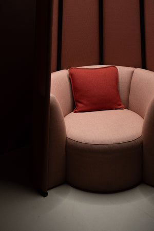 Nita Circular Knit Seated Pod Seating Close Up