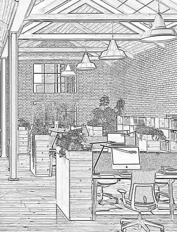 Office Space Planning Sketched Model Compressed2