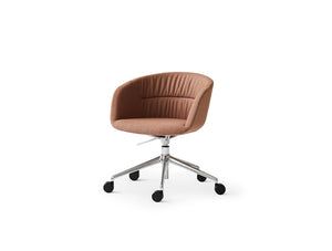 Paxt Aluminium Tub Chair in 5 Star Base with Castors 2