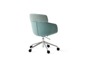 Paxt Aluminium Tub Chair in 5 Star Base with Castors 3