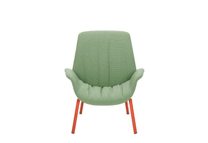 Pedrali Ila Lounge Armchair With Four Legs In Steel Tube Frame