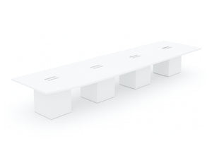 Rectangular Meeting Room Table with Cube Legs 2