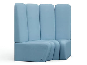 Terry High Back Modular Banquet Seating 3 Concave