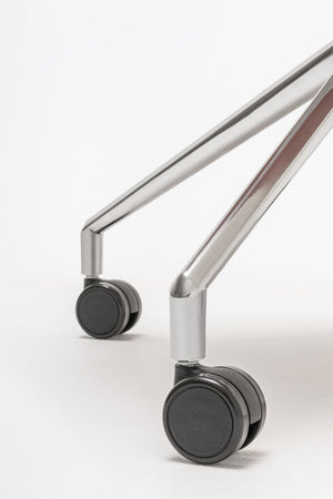 Ulti Office Chair with 4 Star Polished Aluminium Castor Base Detail