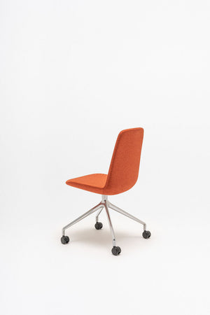 Ulti Office Chair with 4 Star Polished Aluminium Castor Base