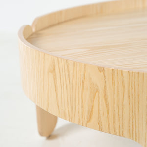 Wrapt Wooden Round Coffee Table Edge Detail