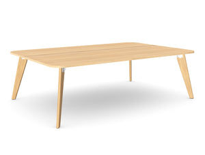 WsD Alega 1 Piece Table with Oak Legs African Oak