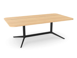 Ws.D Harmon Double Base Table with Rectangle Curved Edge
