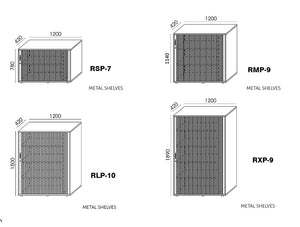 Wuteh Tambour Storage Unit Dimensions