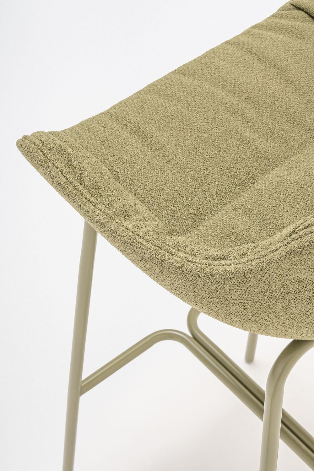 Baltic Soft Duo High Stool with Four Metal Legs Details