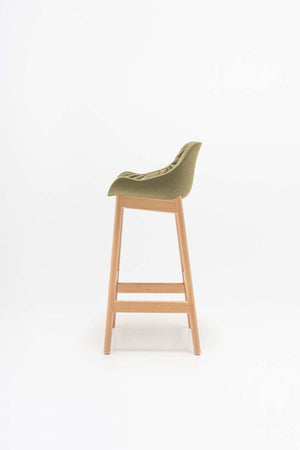 Baltic Soft Duo High Stool with Four Wooden Legs 2