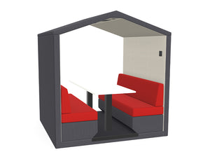 Bea Acoustic Roofed 6 Seater Open Meeting Den No Walls