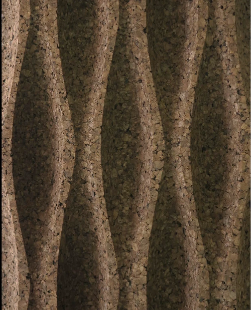Big Wave 3D Cork Wall Covering