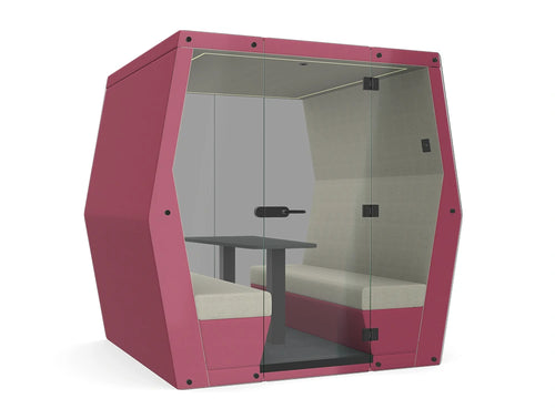 Bill 6 Person Meeting Pod With Glass Front And Back