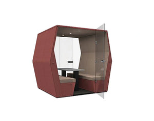 Bill 6 Person Meeting Pod With Glass Front And Back