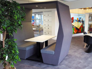 Bill Meeting Pods Withoutwall In Office Rooms With Overhead Led Lights