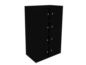 Bisley Essentials Eight Door Lodge In Black With Locks