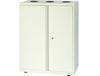 Bisley Lateralfile Top Access Recycling White Unit With Locker Sideview