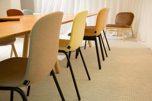 Blume 4 Legged Chair With Rectangular Table In Meeting Room Setting 2