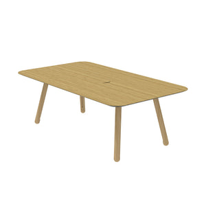 Blume Meeting Table with Wooden Legs 2