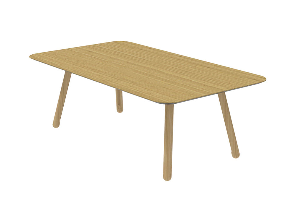 Blume Meeting Table with Wooden Legs