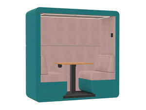 Bob Roofed 2 Seater Open Meeting Den with Wall