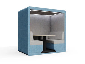 Bob Roofed 4-Seater Open Meeting Den with Wall