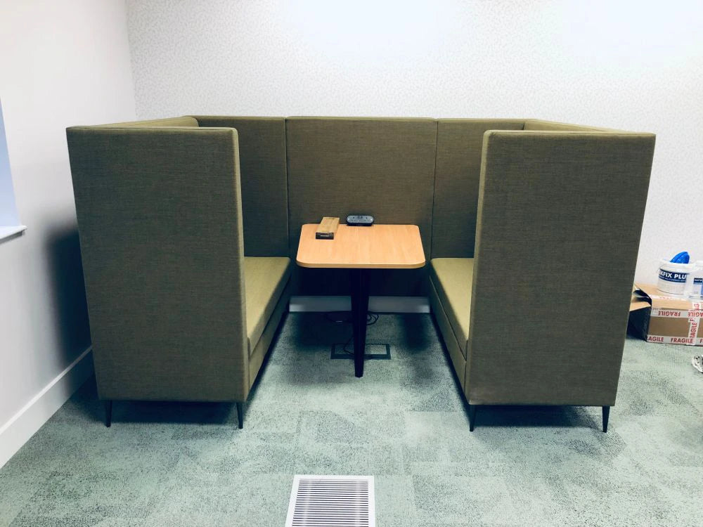 Bruce Modular Seating 4 Seat High Sofa Den with Table