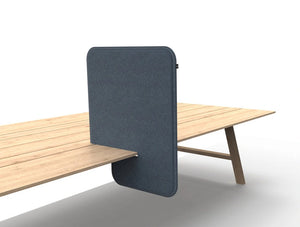 Buzzidesk Split Acoustic Desktop Divider Wooden Table Blue Partition Screen