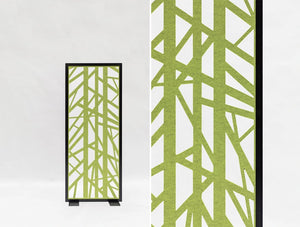 BuzziFalls Grid Green Pattern Freestanding Acoustic Decorative Panel