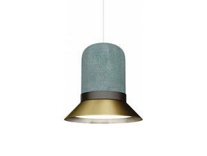 Buzzihat Large Acoustic Pendant Ceiling Light Green And Gold