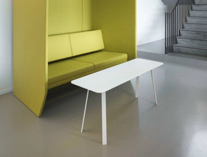 Buzzihub Table 9 In White With Yellow Booth