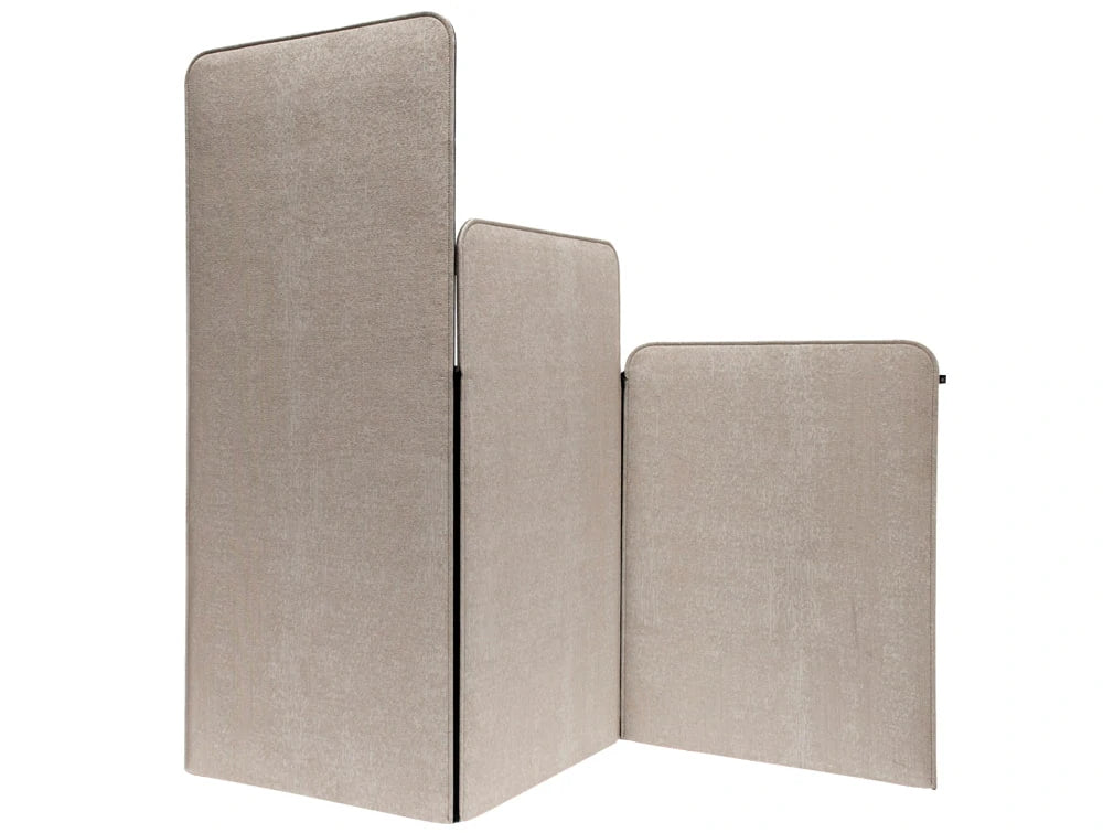 Buzziscreen Modular Freestanding Acoustic Room Dividers In Beige Small Medium Large Size