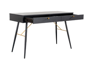 Casa Black and Copper Console Desk 3