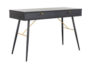 Casa Black and Copper Console Desk