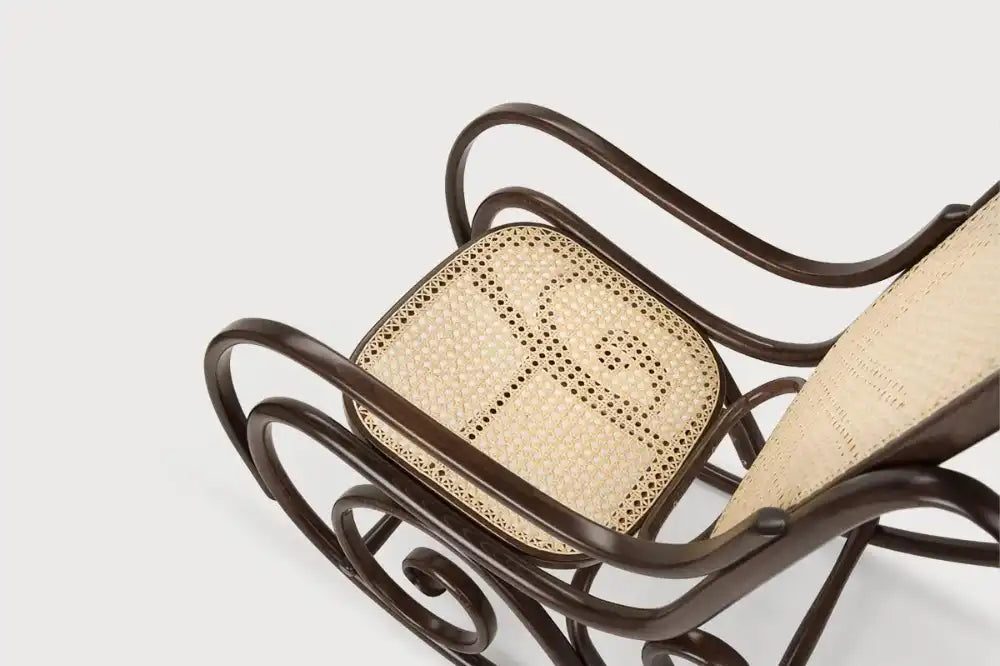 Classic Wooden Rocking Chair Seat Detail