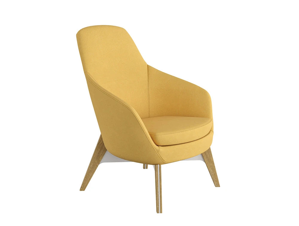 Drive Soft Seating Office Chairs With Yellow Upholstered Finish And Four Wooden Legs