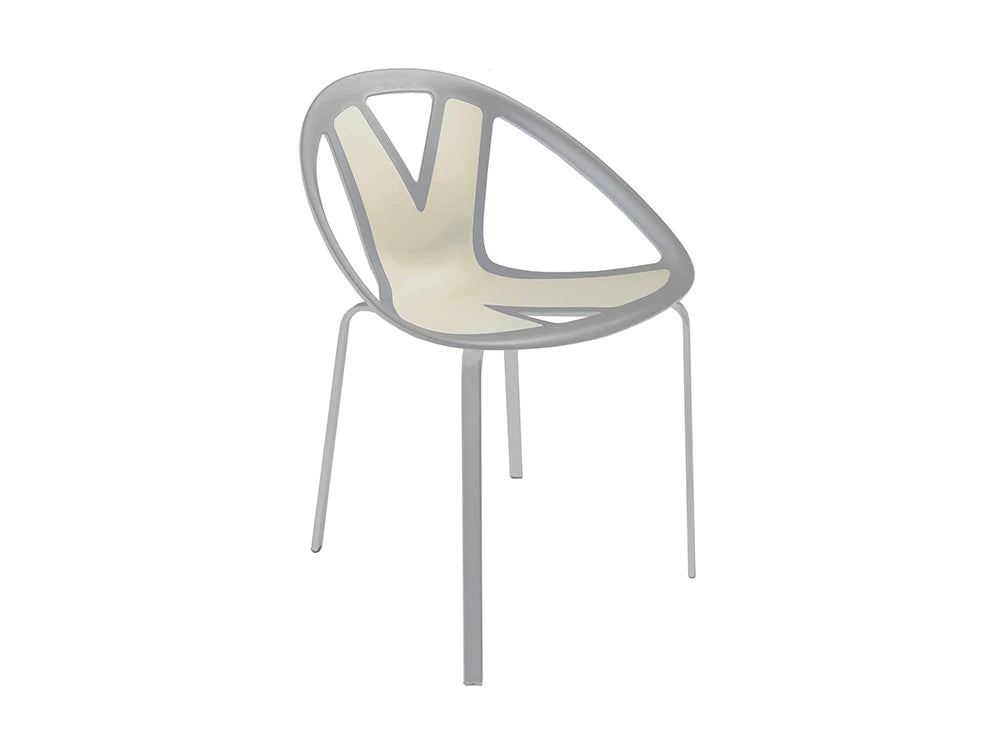 Extreme Stackable Canteen Chair With Beige Finish