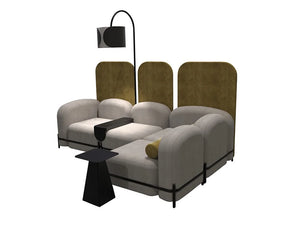 Flord Side Table For Reception And Waiting Areas With Grey Modular Sofas