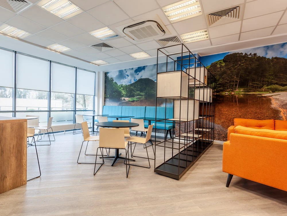 Fold Ireland Office Pallisades With Canteen Table Seats